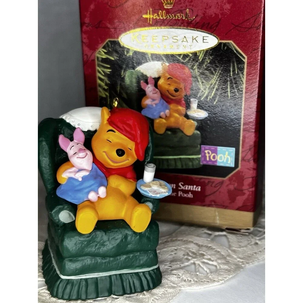 Hallmark Keepsake 1997 Waiting on Santa Winnie the Pooh & Piglet Ornament Disney